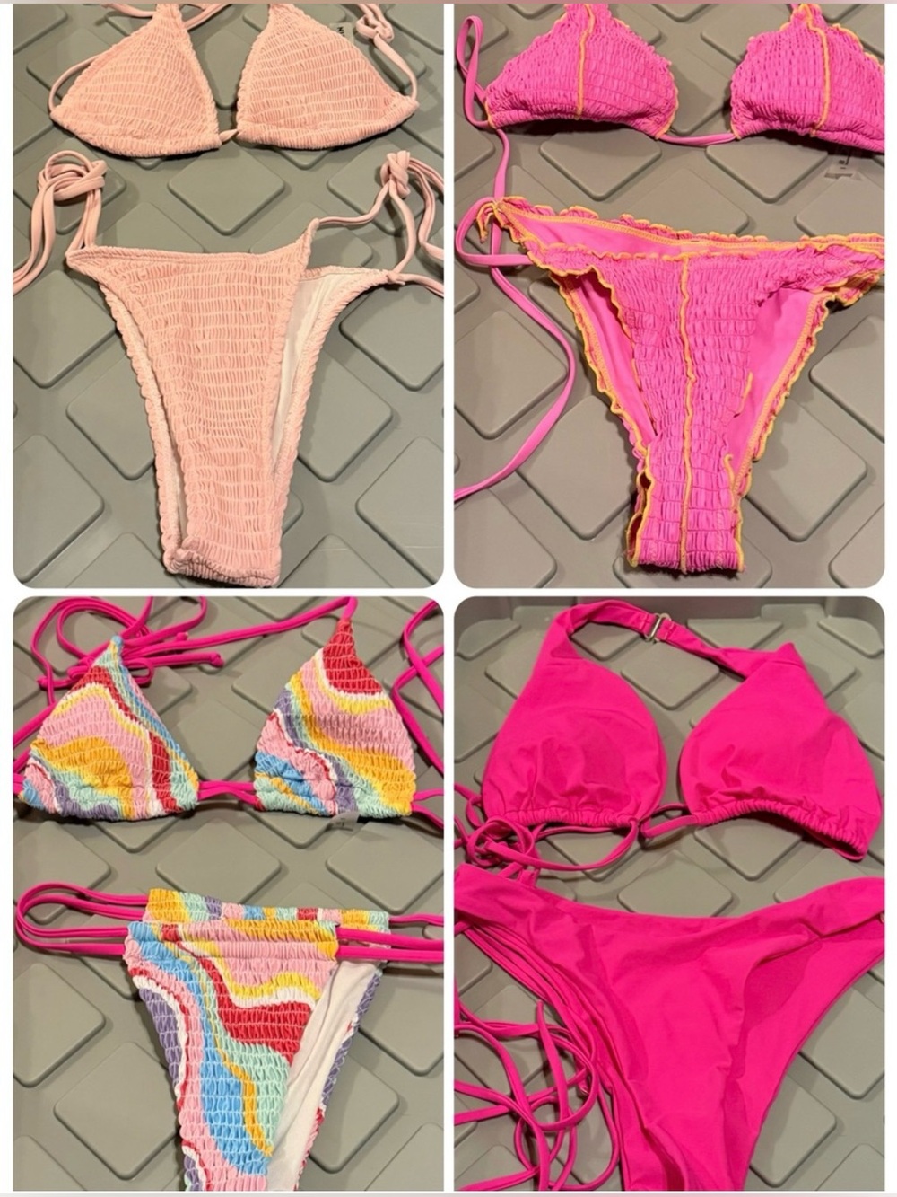 Lot of 4 SMALL Pink Bikinis